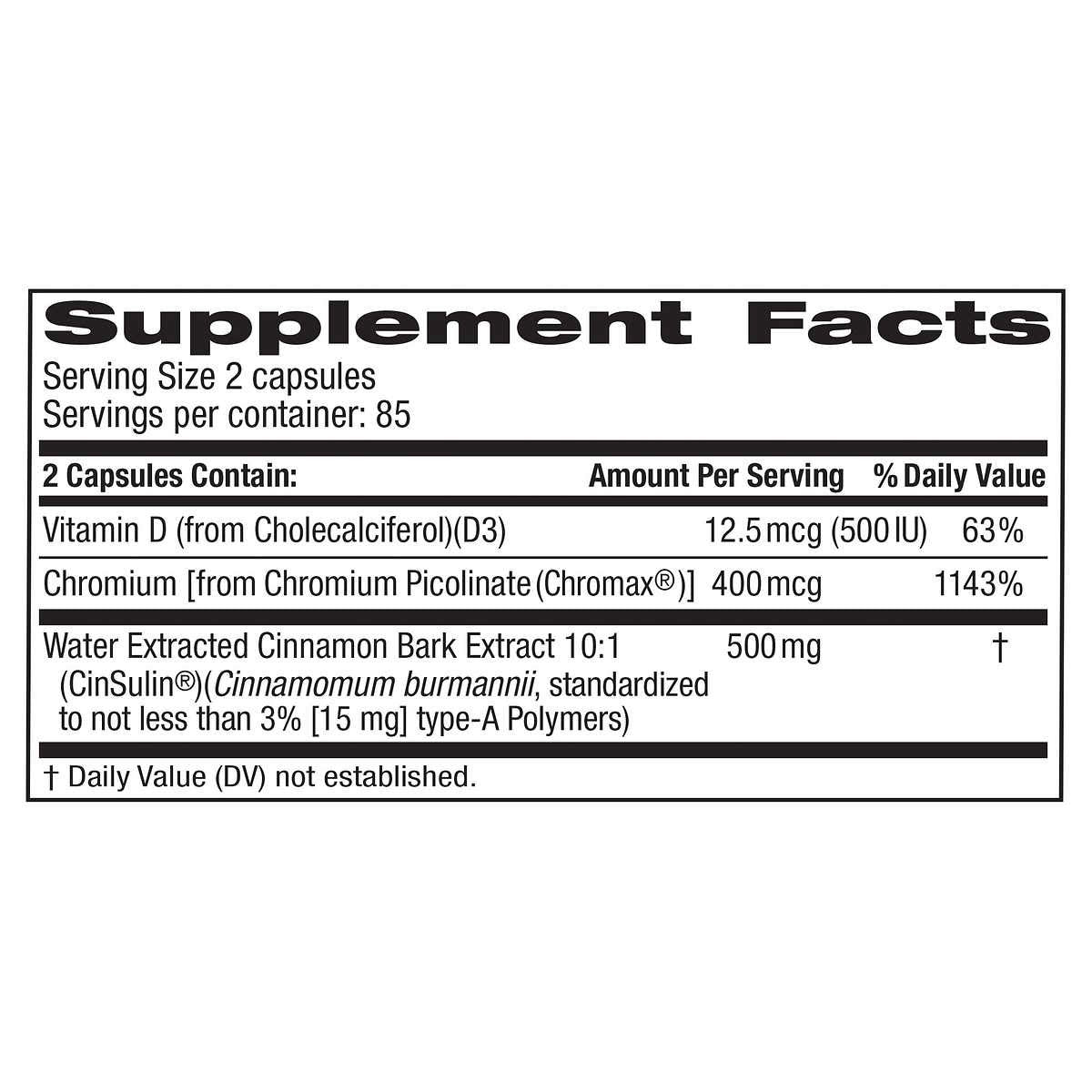 TruNature Trunature Advanced Strength Cinsulin 170 Capsules