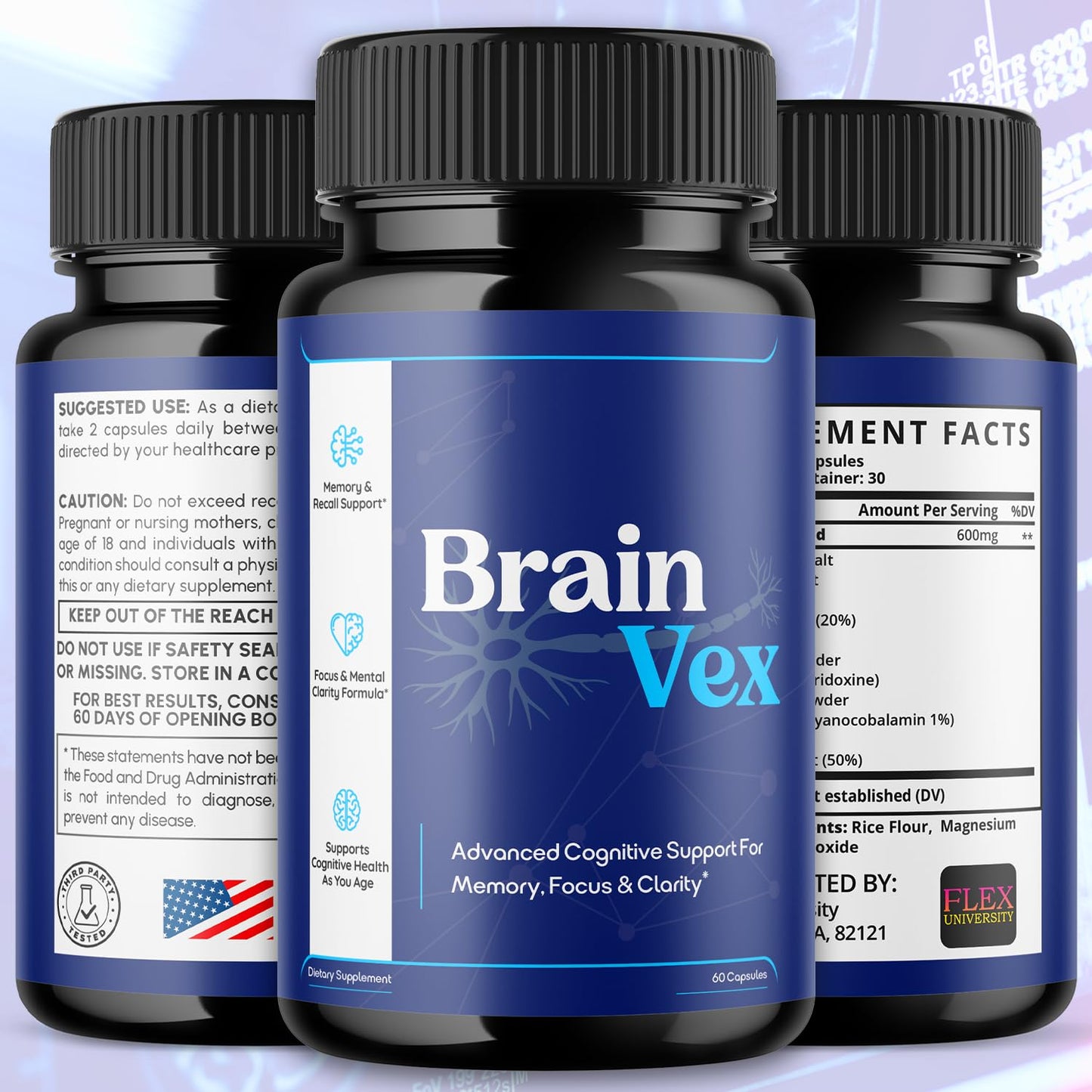 Flex University Brain Vex 300 Capsules
