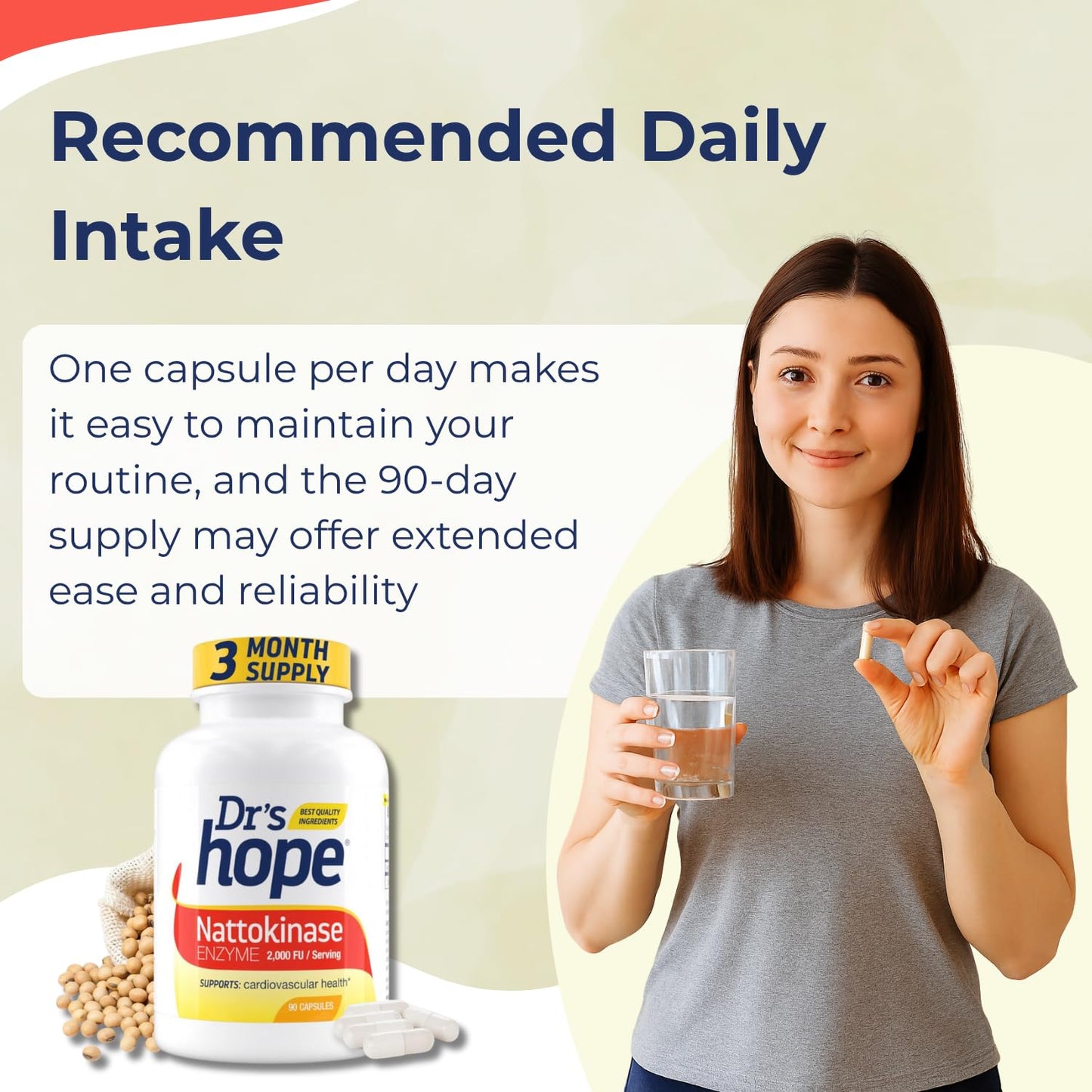 Dr’s Hope Nattokinase Supplement 2000 FU Capsules 90 Count