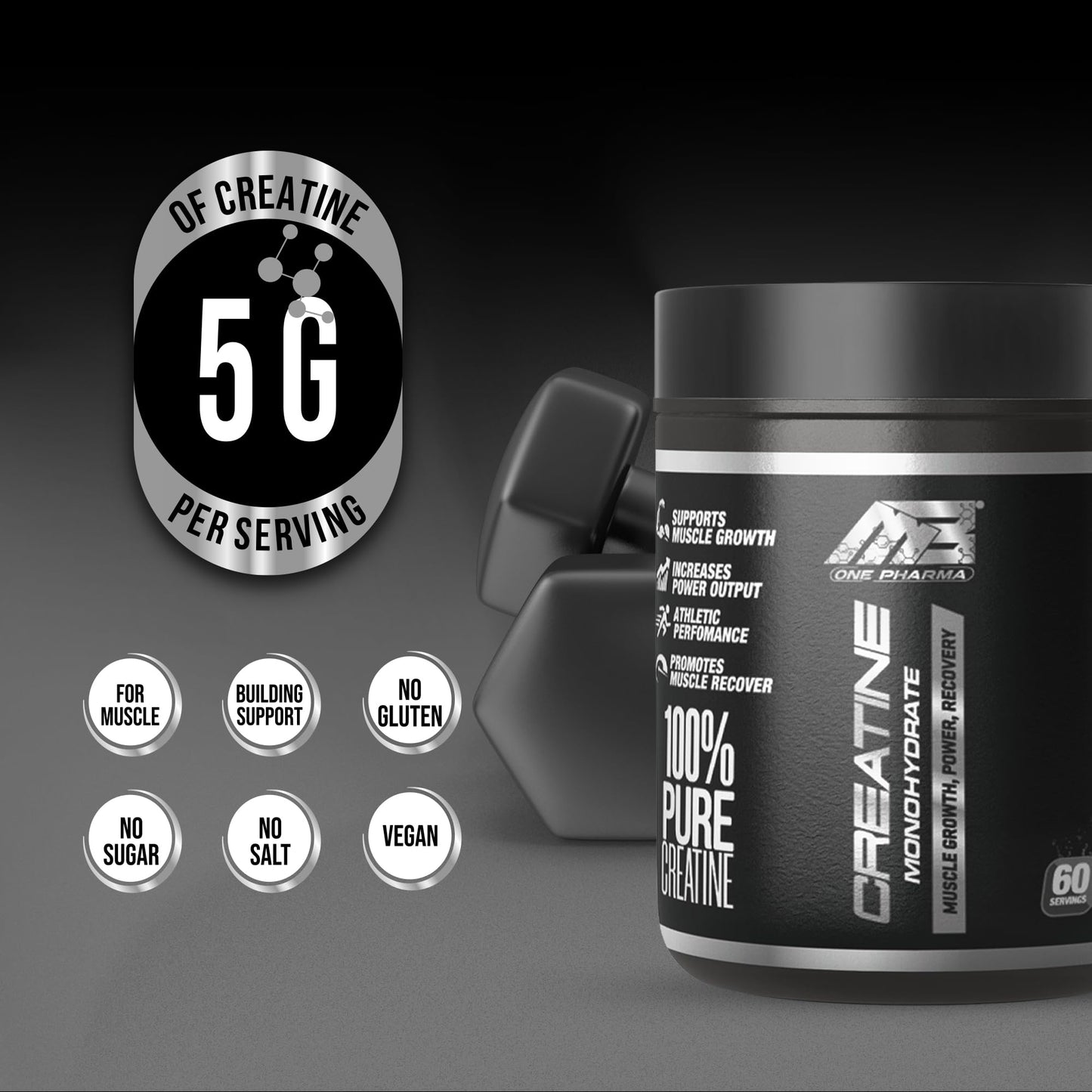 MB One Pharma Creatine Monohydrate Powder 10.6 oz