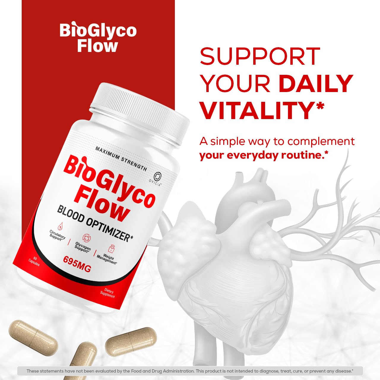 OVICIA BioGlyco Flow BioGlycoFlow Support Capsules, 300 Capsules