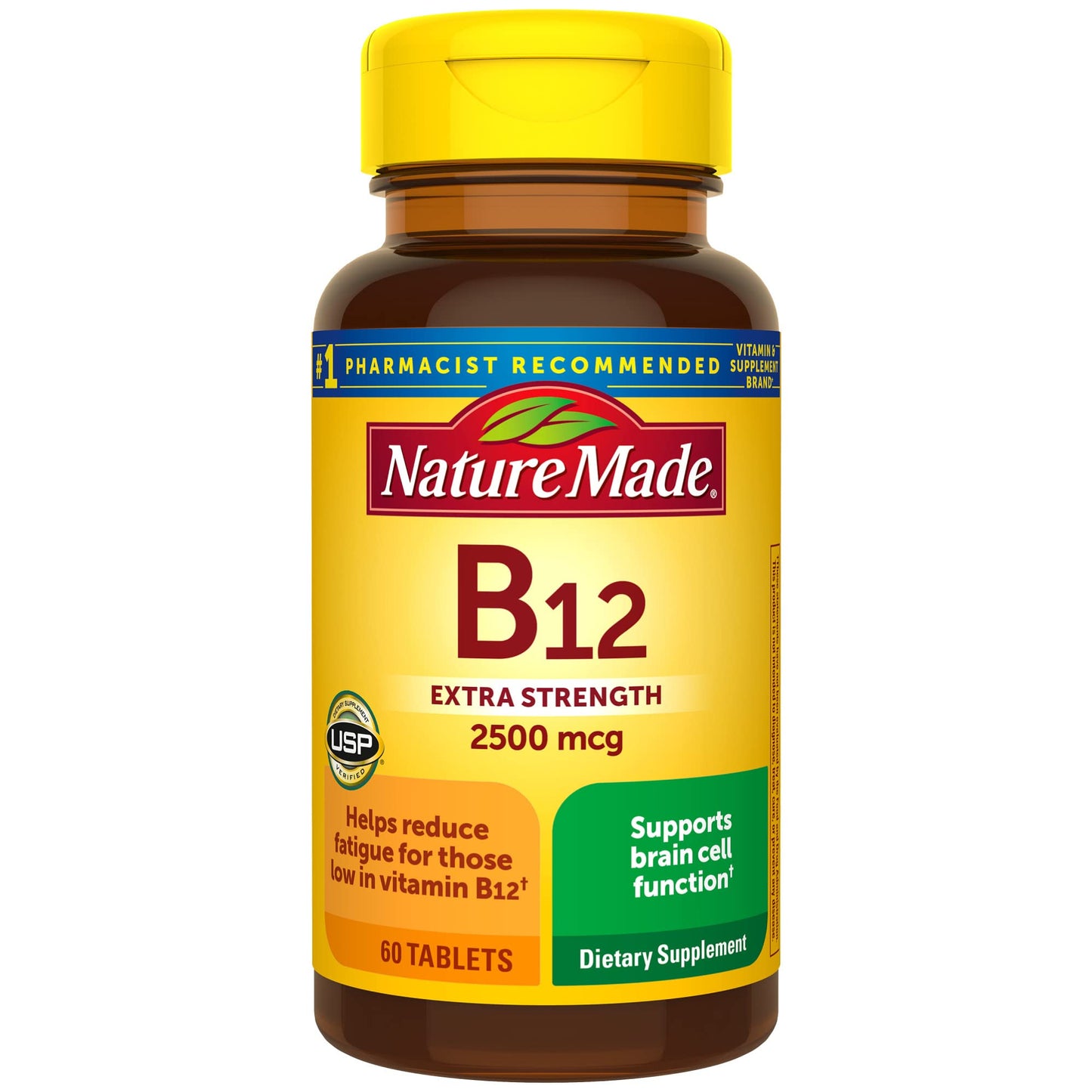 Nature Made Extra Strength Vitamin B12 2500 mcg Tablets, 60 Count
