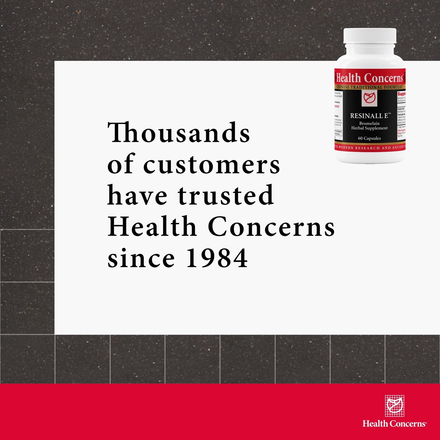 Health Concerns Resinall E Bromelain 60 Capsules