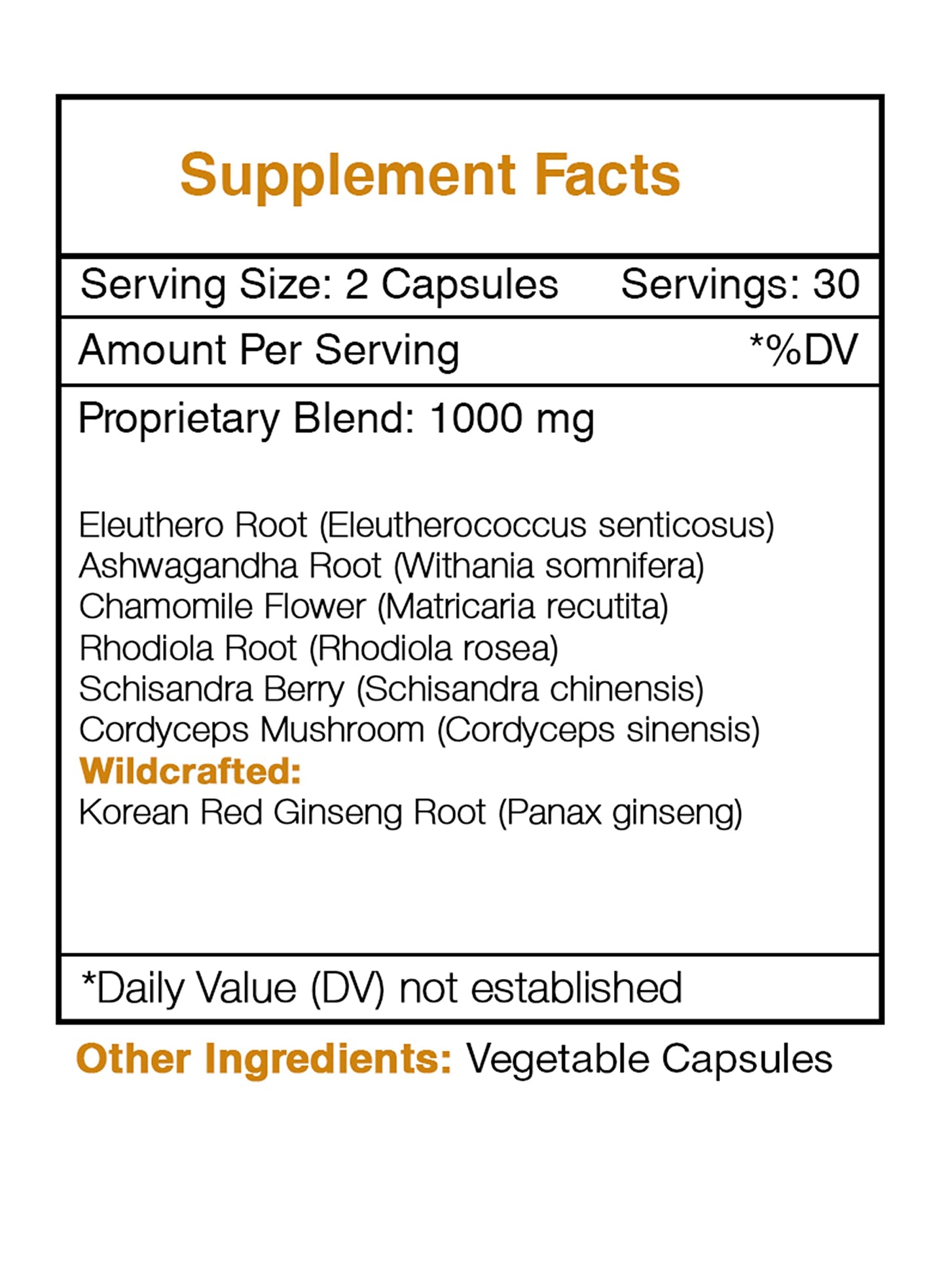 Secrets of the Tribe Desert Serenity Adaptogen/Stress-Free Formula Herbal Supplement Blend Capsules, 60 Count