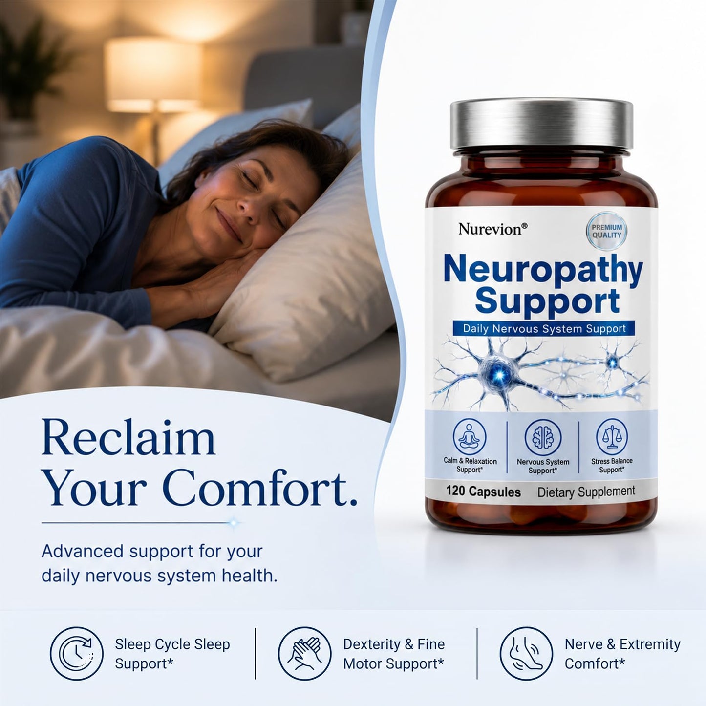 Nurevion Neuropathy Supplements Nerve Health Support Capsule 1 Count