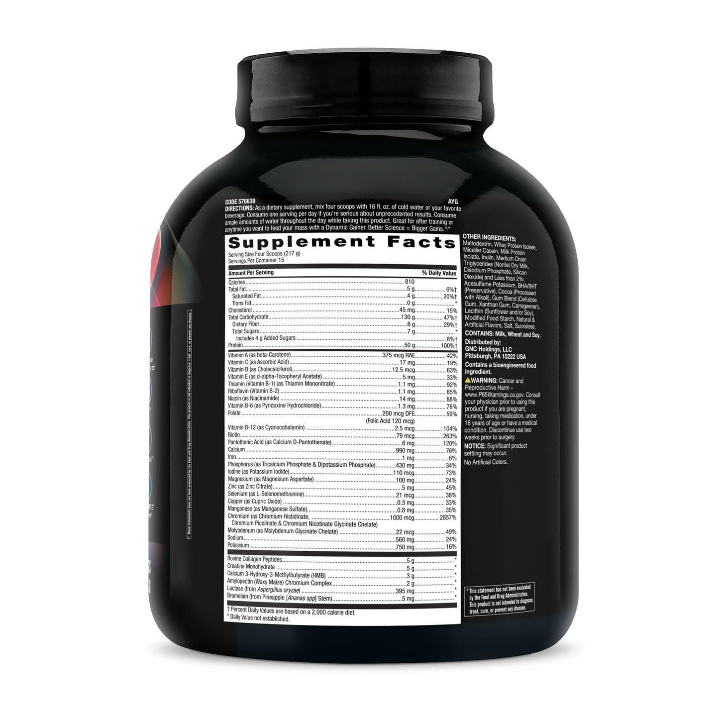 BEYOND RAW Dynamic Gainer Powder 15 Servings