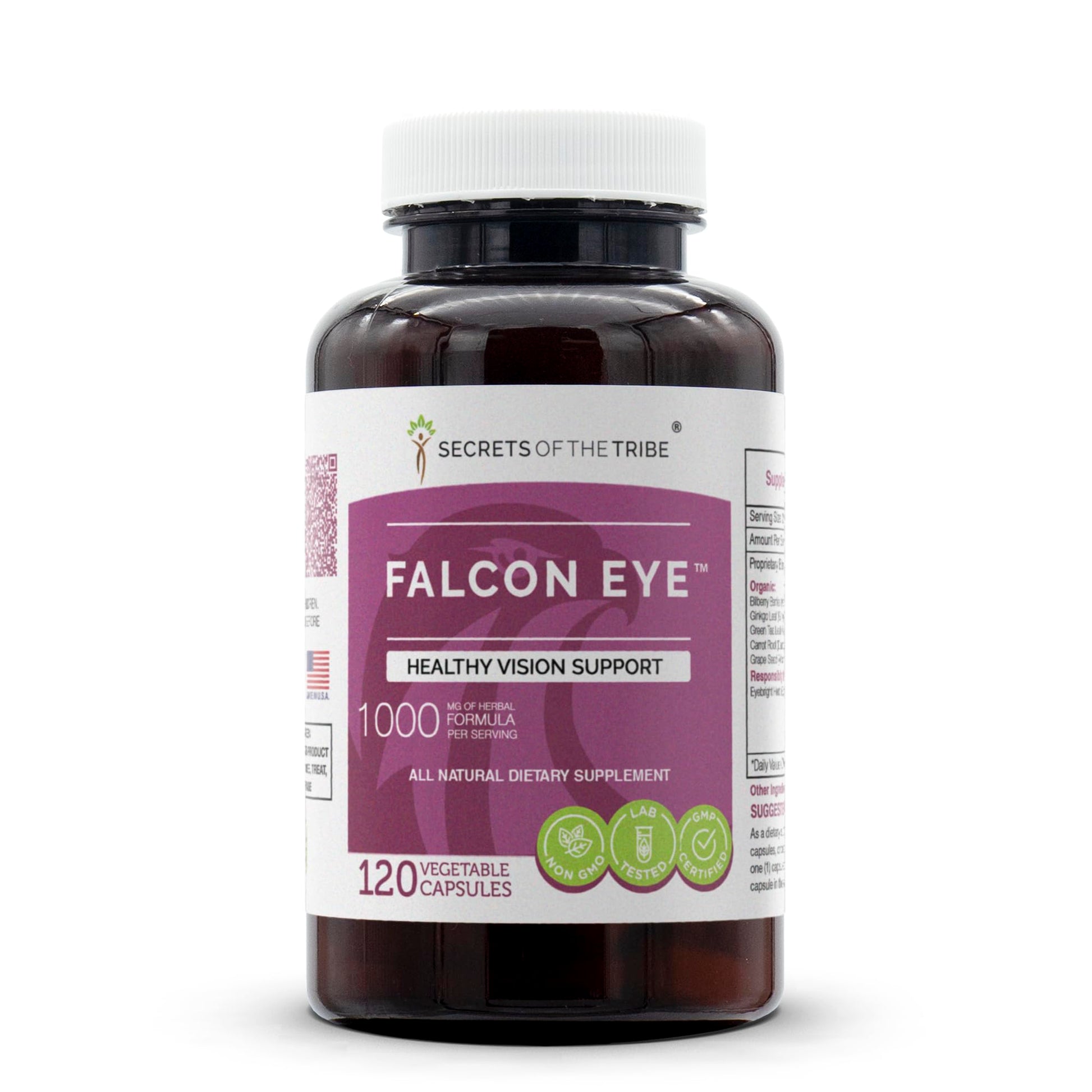 Secrets of the Tribe Falcon Eye Capsules 120 Count