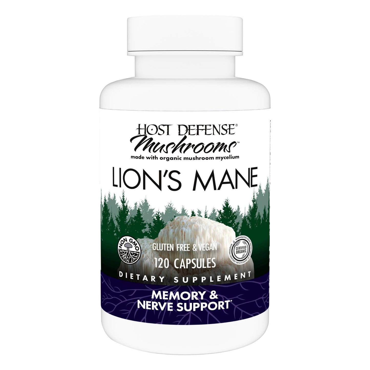Host Defense Lion's Mane Mushroom Capsules 120 Count