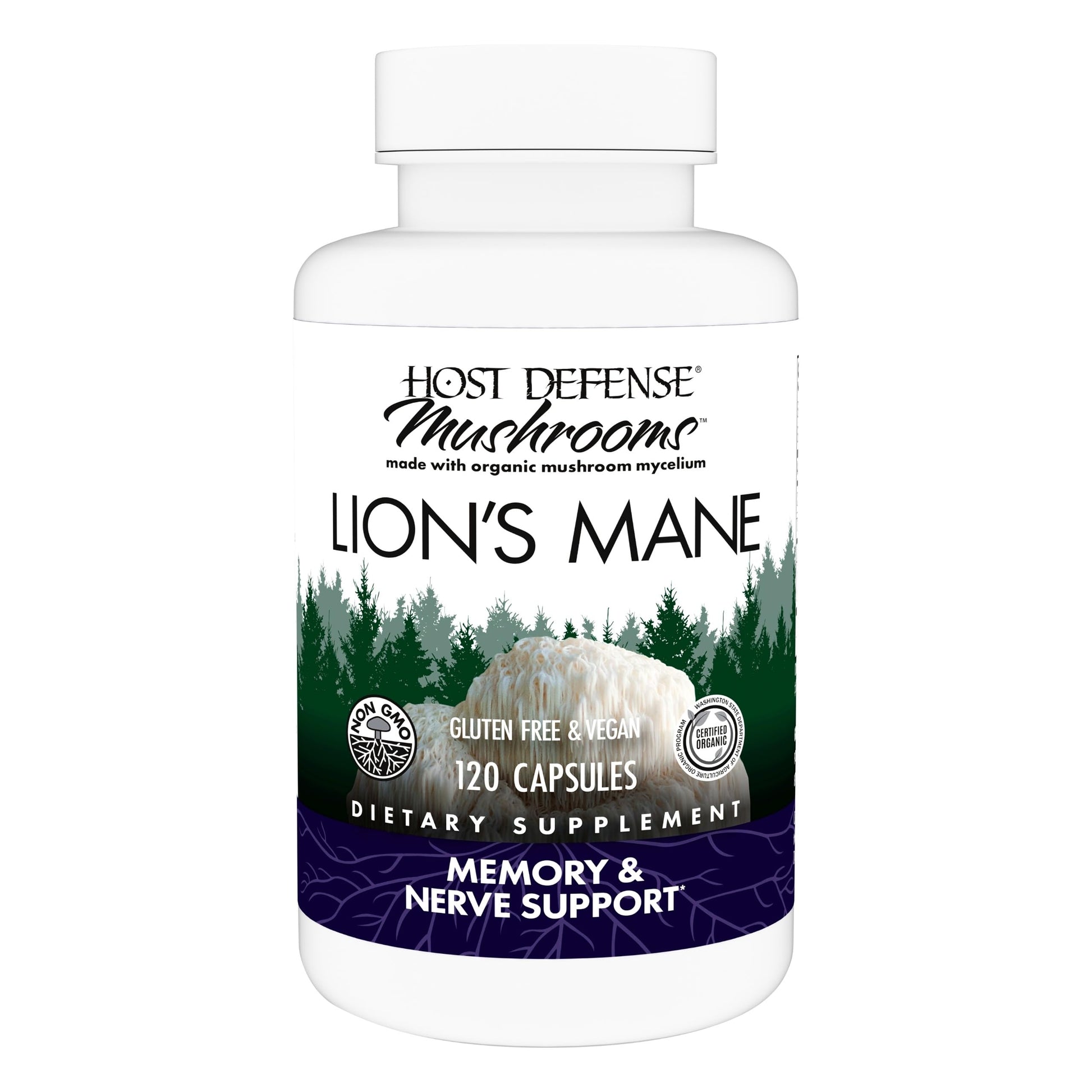 Host Defense Lion's Mane Mushroom Capsules 120 Count