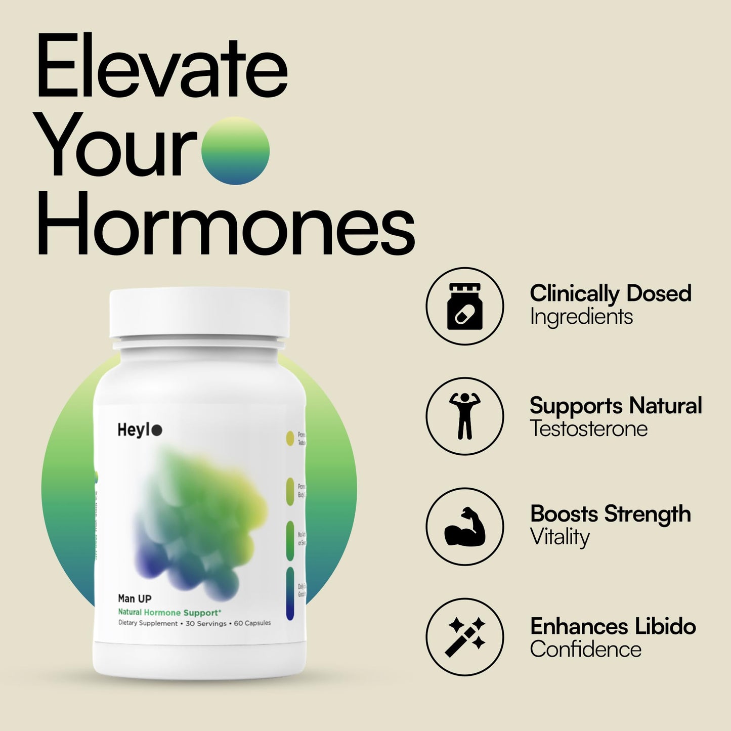 Heylo Health Man UP Men’s Vitality Supplement 60 Capsules