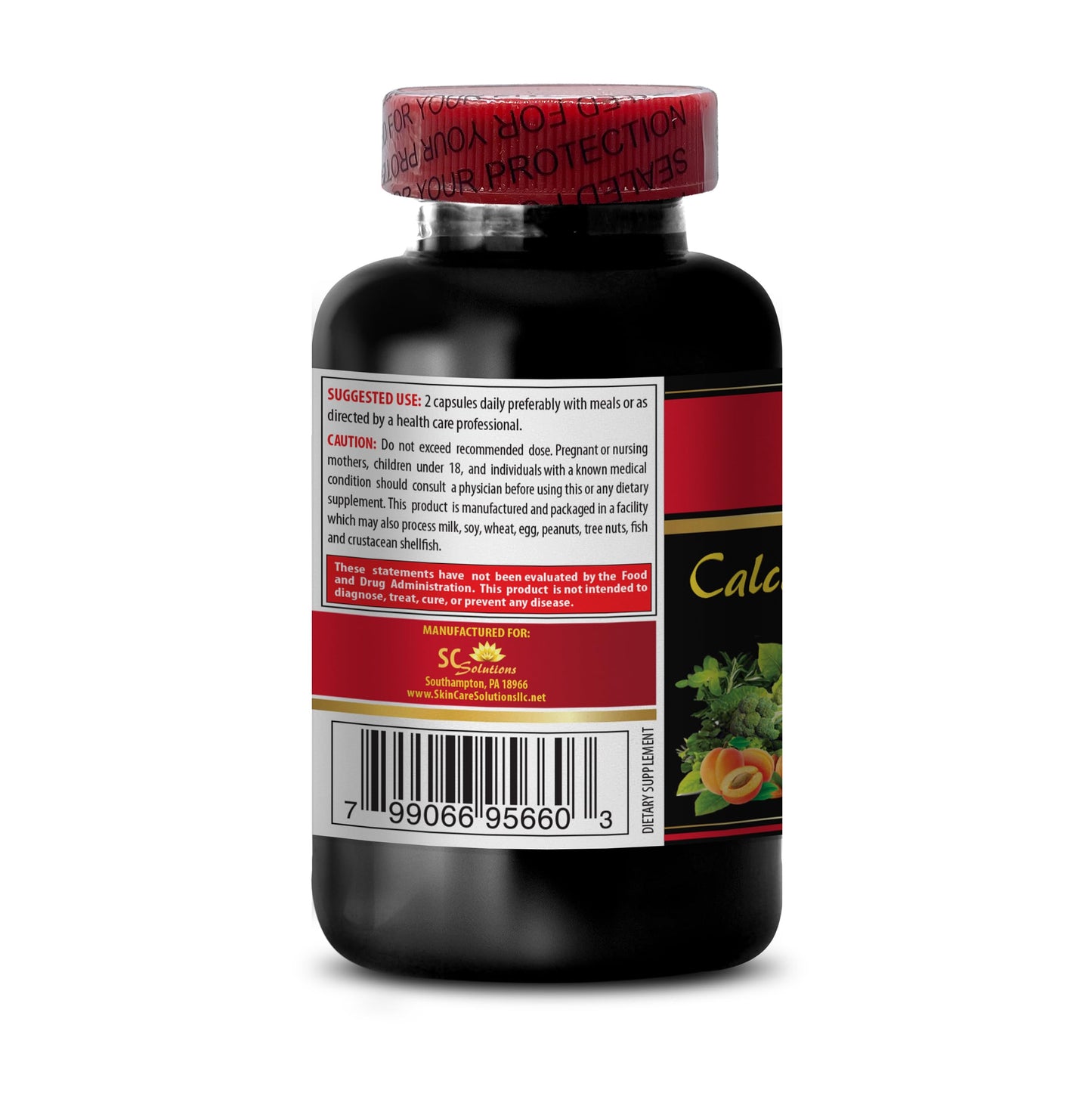 SKIN CARE SOLUTIONS Calcium Magnesium Zinc with Vitamin D3 and Boron Capsules, 60 Count