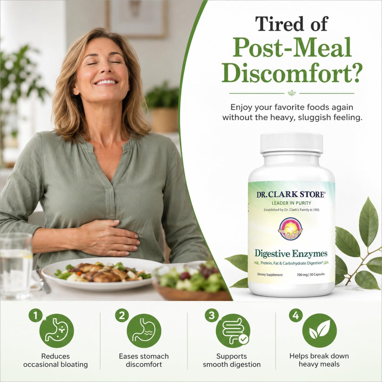 Dr Clark Store Digestive Enzymes Supplement Capsule 50 Count