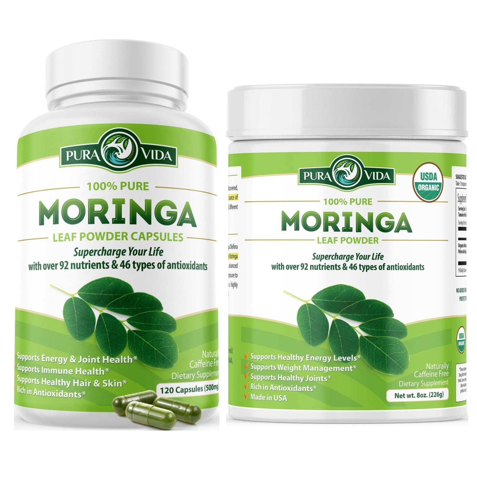PURA VIDA MORINGA Moringa Capsule, 120 Capsules