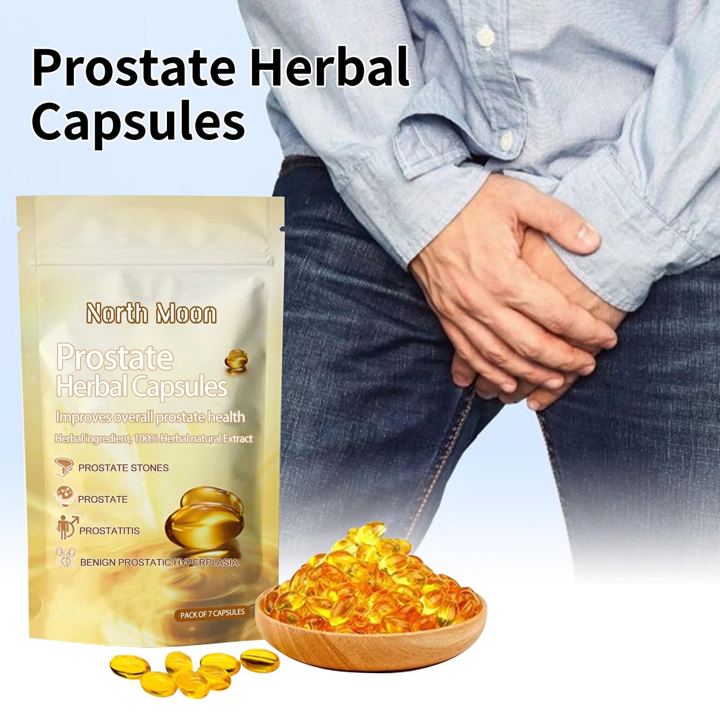 NOTBEBE FemiPure Natural Prostate Herbal Capsules, 2 Capsules