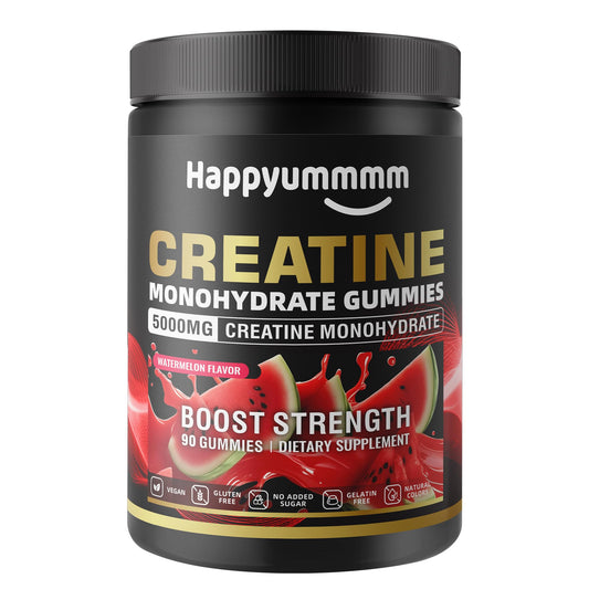Creatine Monohydrate Gummies, NSF Certified, 5g Dose for Men & Women to Support Muscle, Strength, Recovery, Cognitive Health & Memory, Watermelon Flavor, 90 Gummies