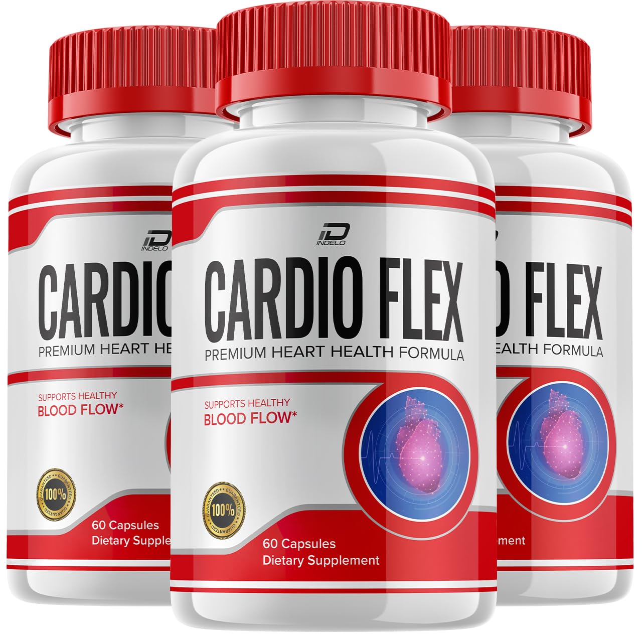 Indelo Cardio Flex Healthy Formula Supplement Capsules 180 Capsules