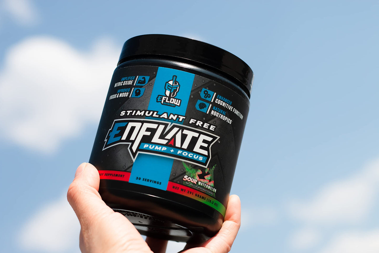 eFlow Nutrition Enflate Stimulant Free Preworkout Supplement Powder 12.1 Ounce