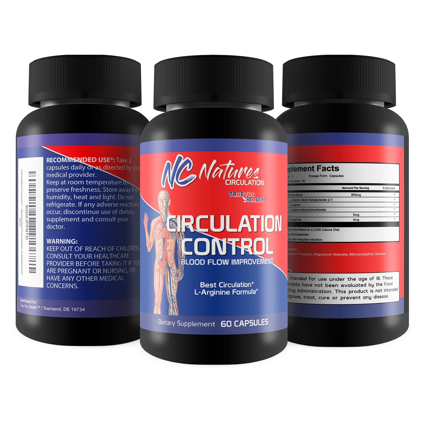 True You Health Circulation Control L-Arginine Formula Caplet 1 Count