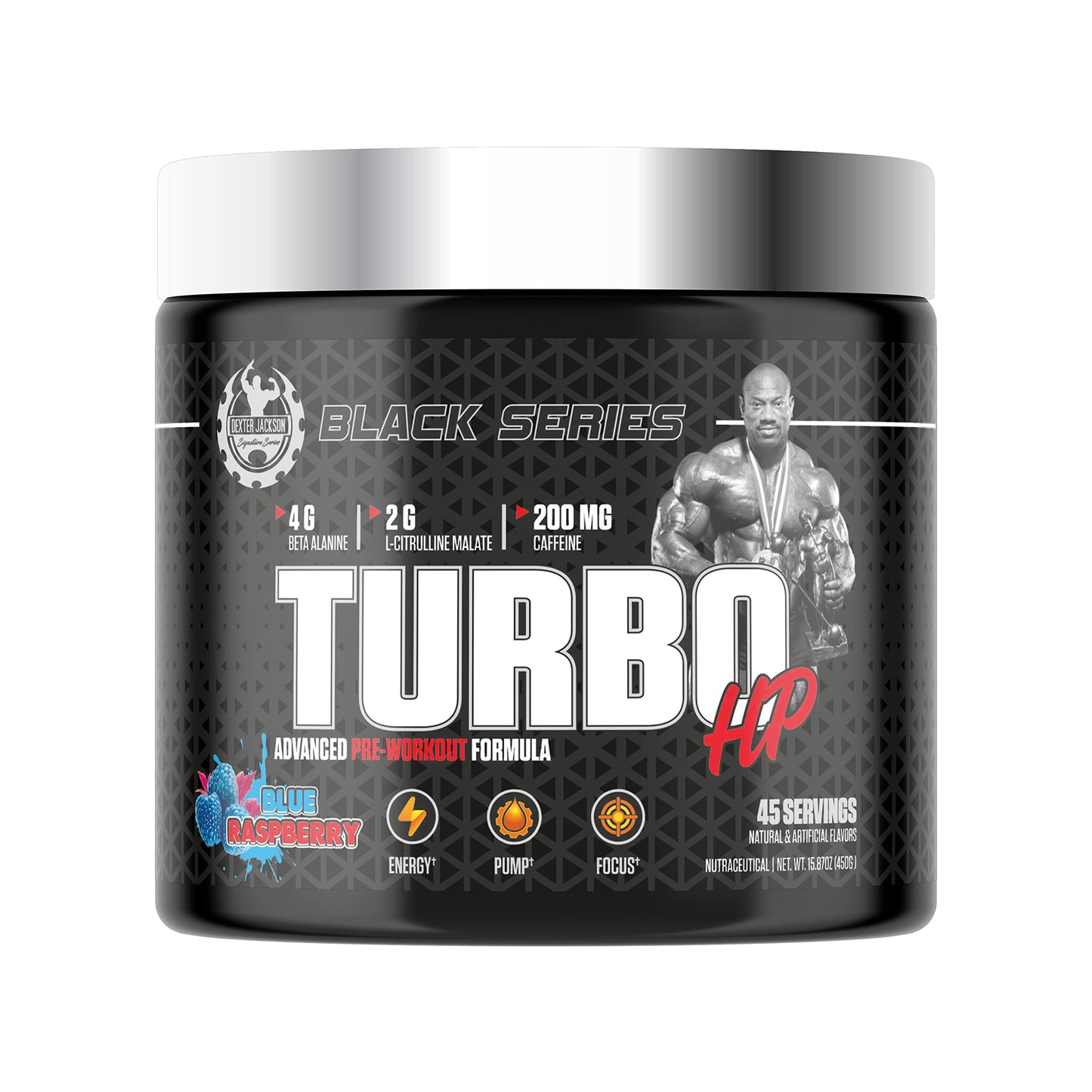 DEXTER JACKSON Black Series Turbo HP Pre Workout Powder 0.36 oz