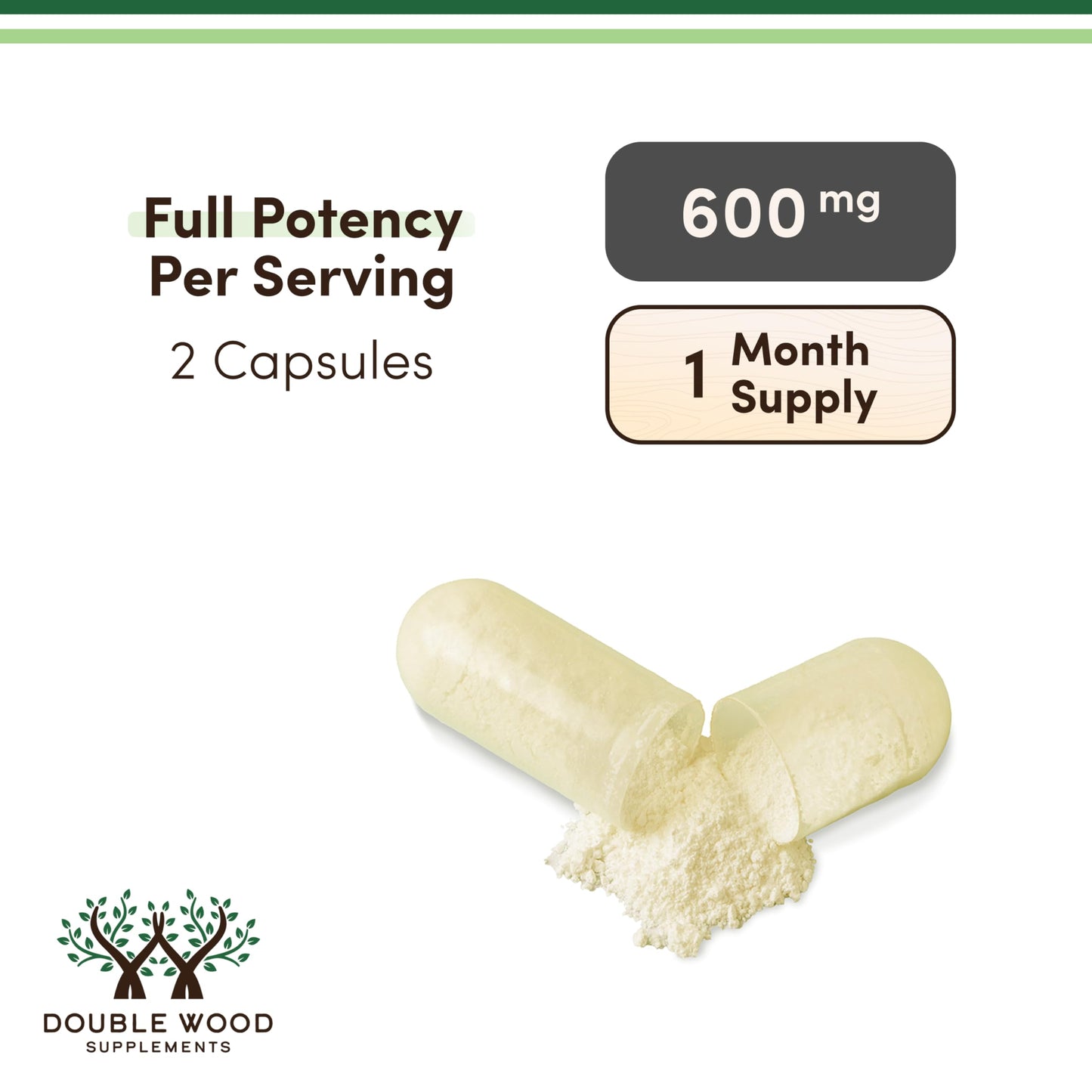 Double Wood Supplements Alpha Lipoic Acid 600mg per Serving Capsule, 120 Count