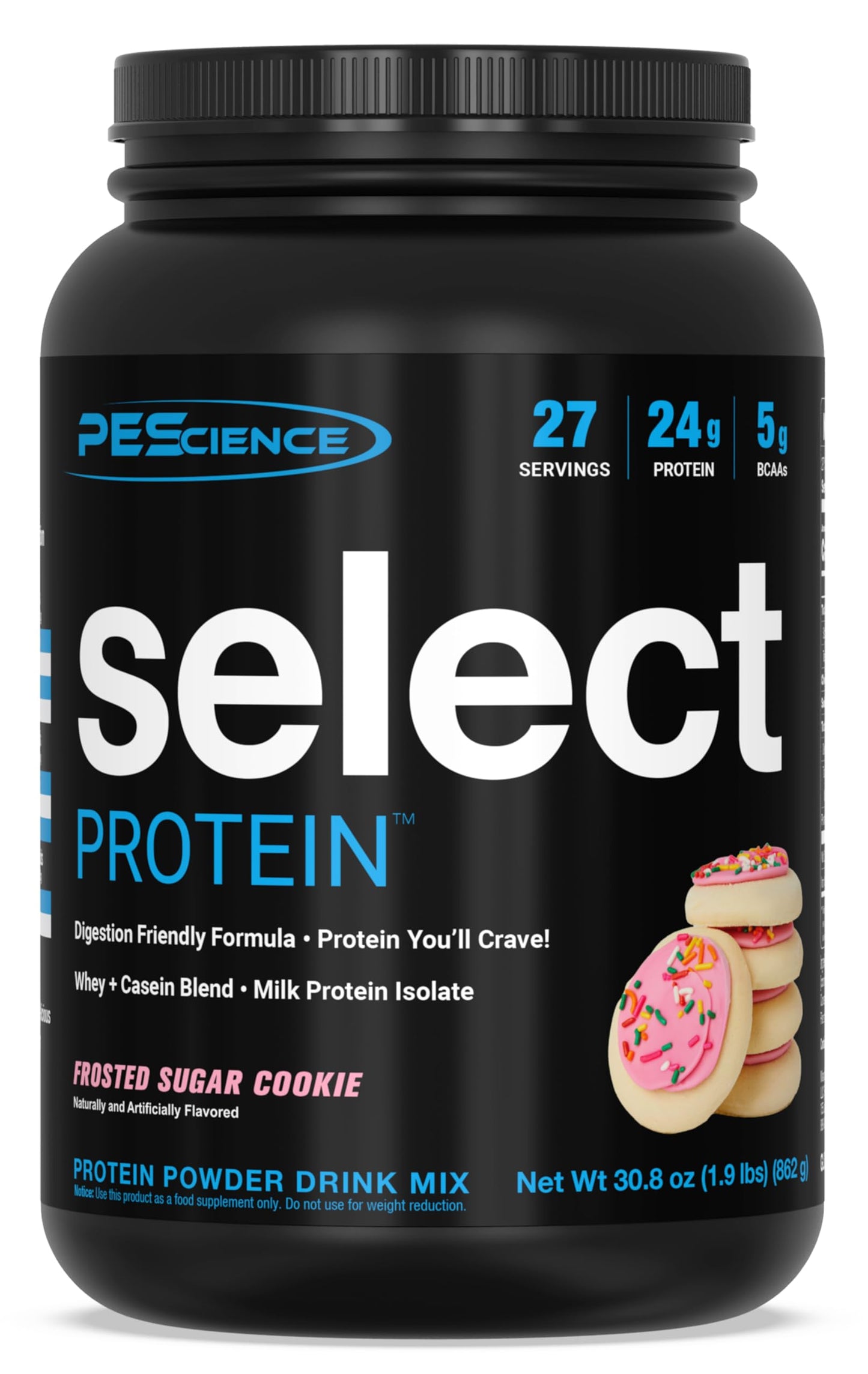 PEScience Select Protein Powder Frosted Sugar Cookie, 27 Servings