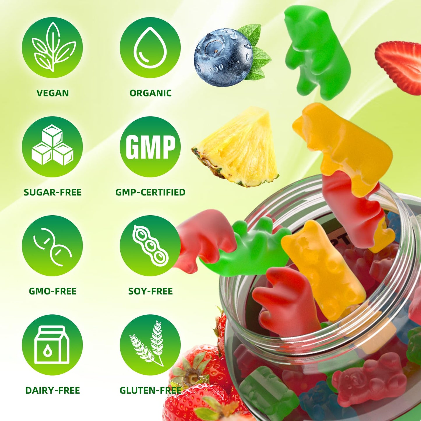 GrnLife Calcium Citrate 1200mg with Vitamin D3 Gummies, K2 & B12, Mixed Flavors, 60 Count
