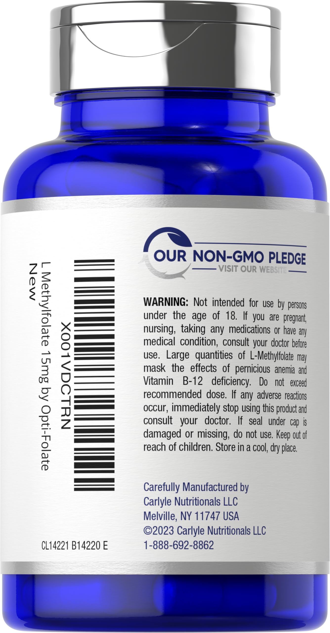 Carlyle L-Methylfolate 15mg Capsules 60 Count
