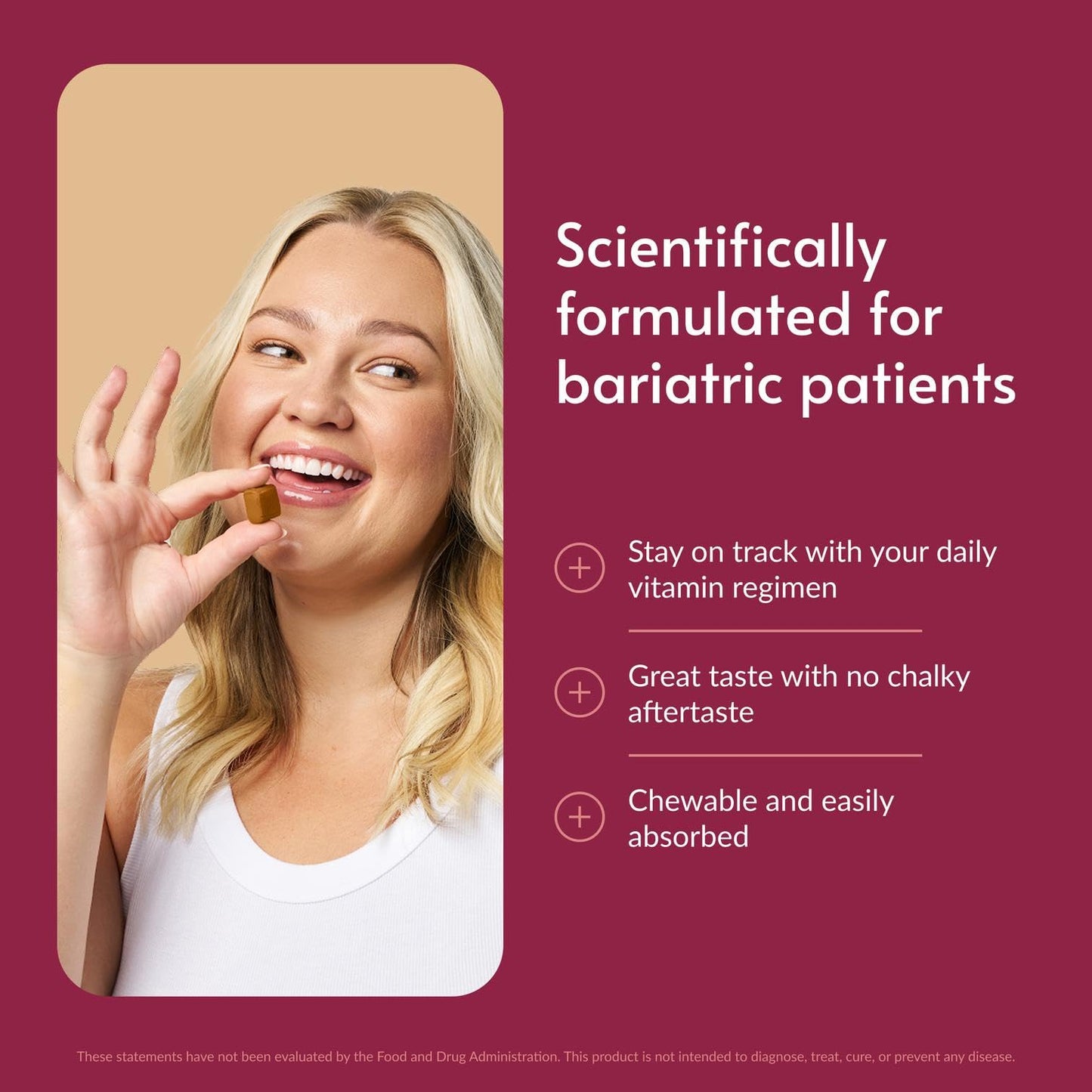 Bariatric Advantage Multi Chewy Bite Soft Chew Multivitamin for Bariatric Surgery Patients (Gummy) 60 Count