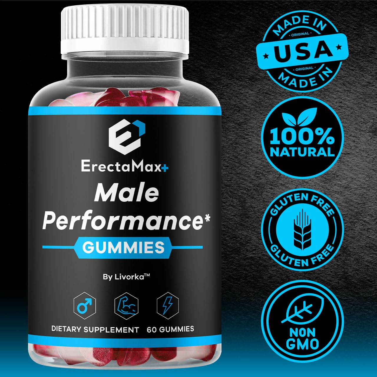 LIVORKA Erecta Max+ Gummies 60 Gummies