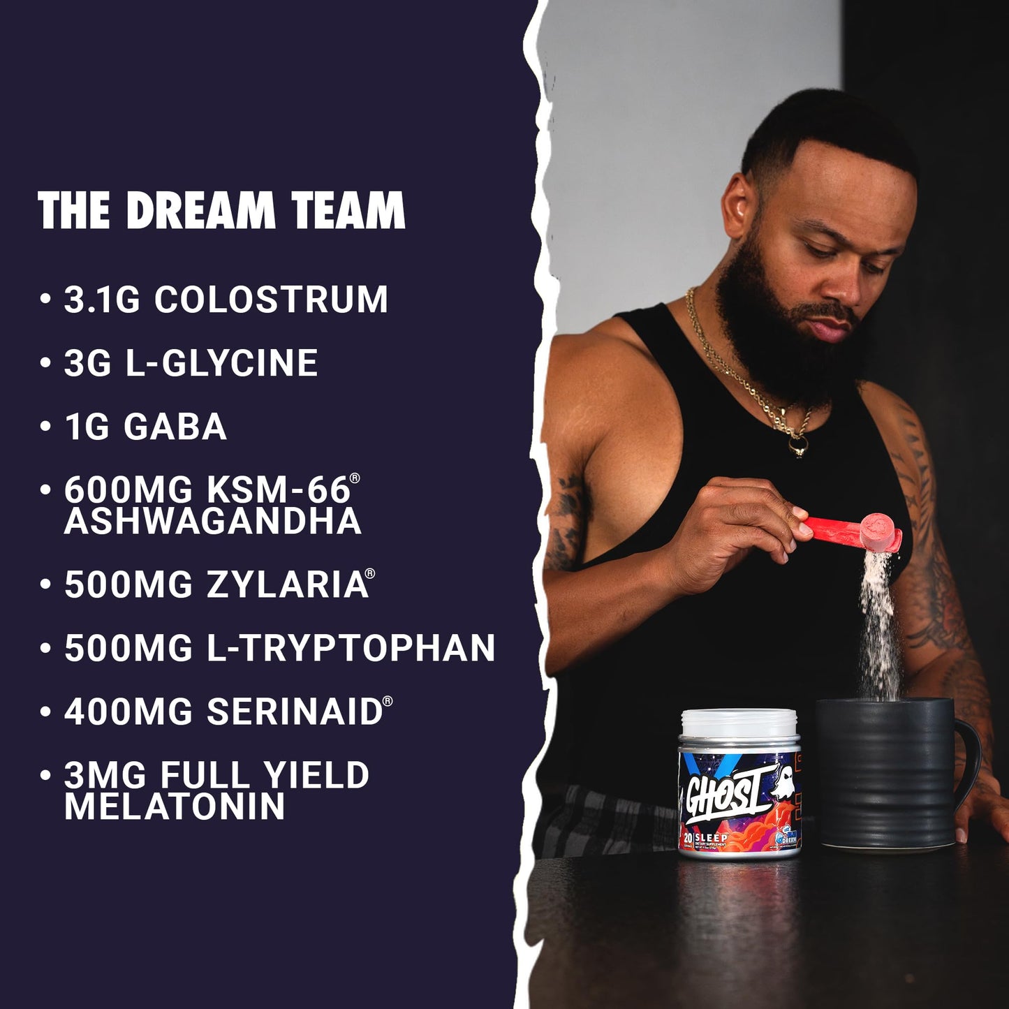 GHOST Sleep Dietary Supplement Powder, Blue Dream, 9.5 oz