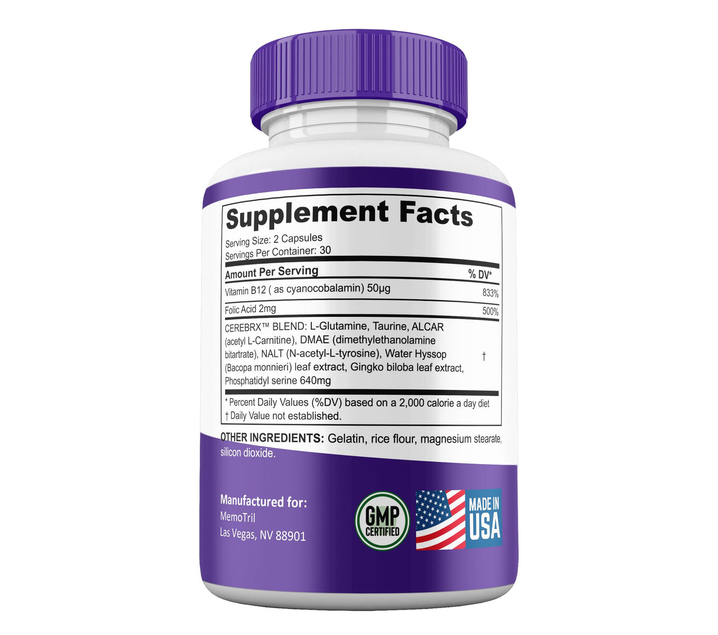 Shark Labs Memotril Capsules 60