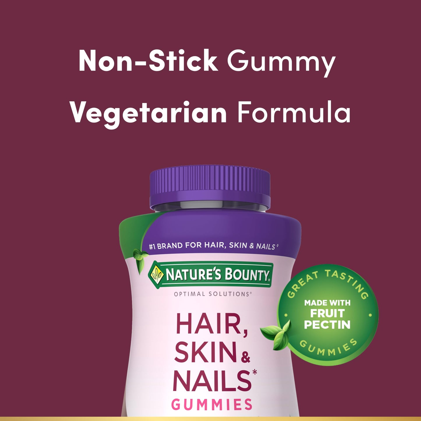 Nature's Bounty Optimal Solutions Advanced Hair, Skin and Nails Pectin Gummies 200 Count