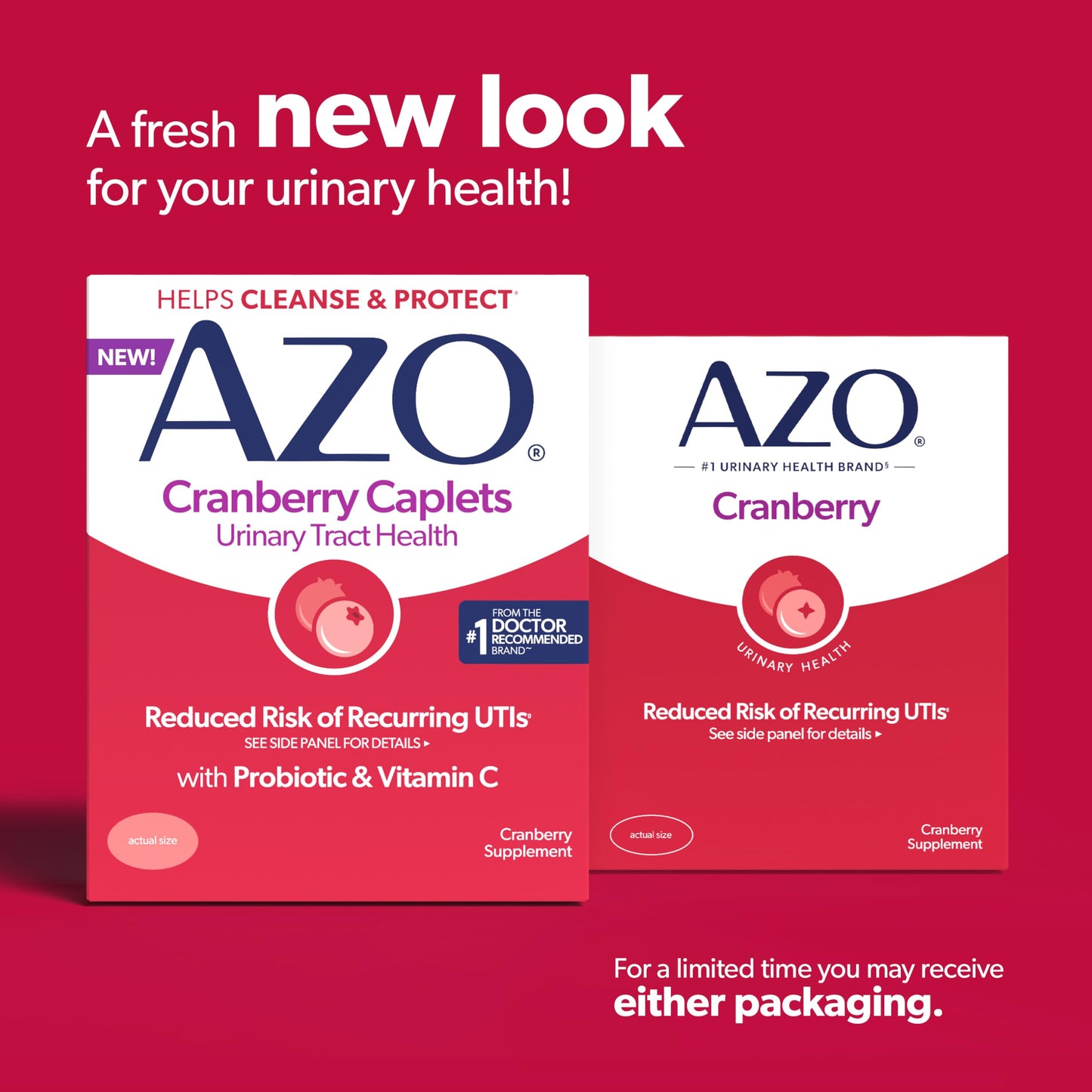 AZO Cranberry Pills for Urinary Tract Health for Women and Men, Adult Cranberry Supplement, Sugar-free, Non-GMO, 50 Caplets