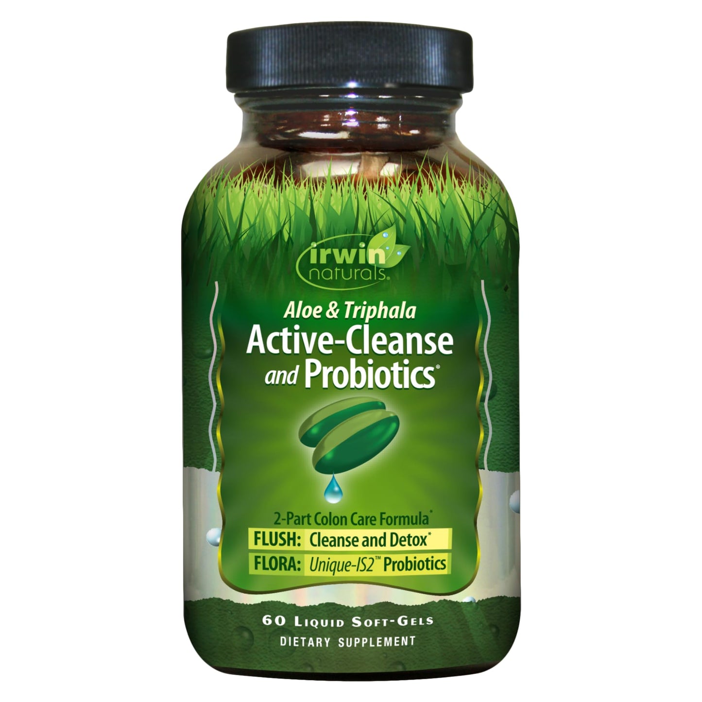 Irwin Naturals Aloe & Triphala Active Cleanse + Probiotics Softgels, 60 Count