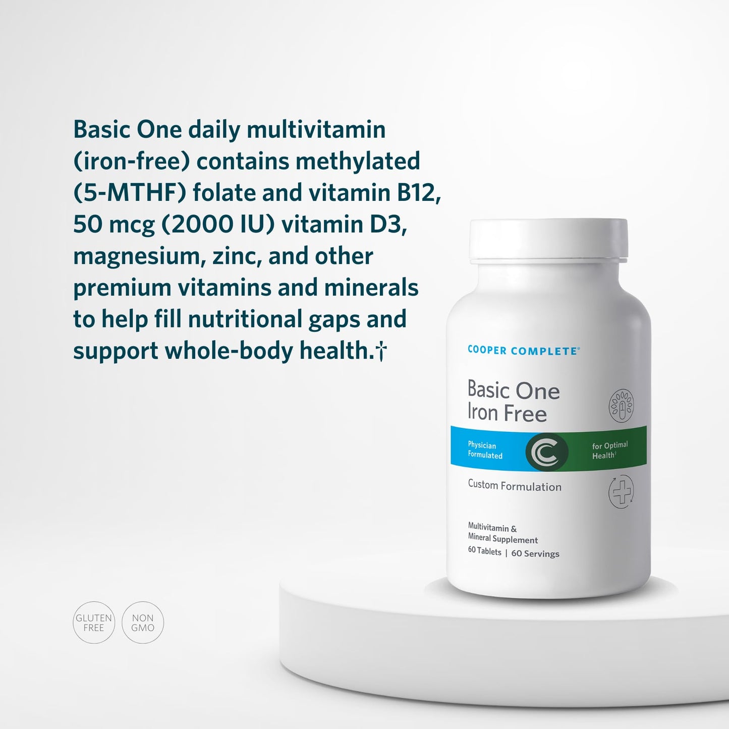 Cooper Complete Basic One Iron Free One A Day Multivitamin Tablet, 60 Tablets