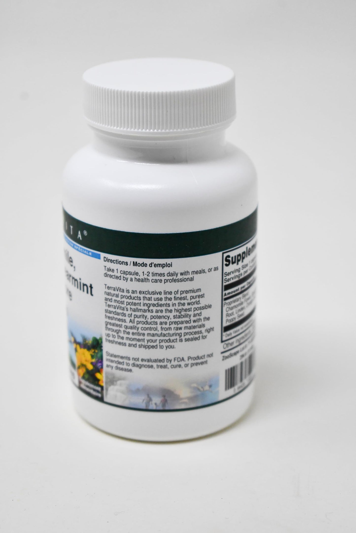 Terravita Chamomile Linden Spearmint and More Capsules, 300 Capsules