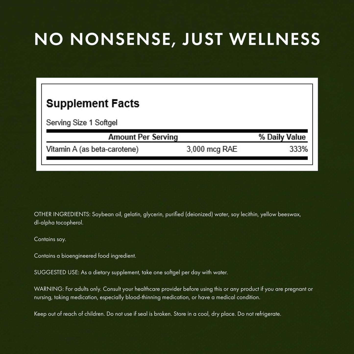 Swanson Beta-Carotene Softgels 250