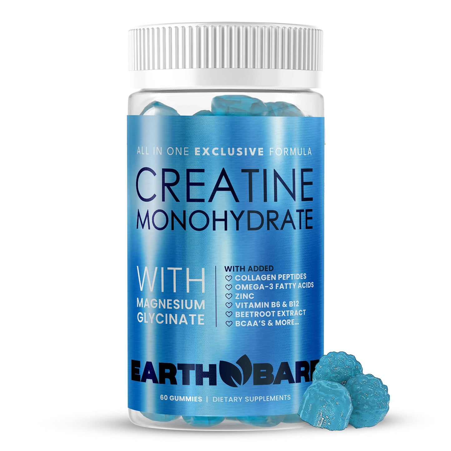 Earth Bare Creatine Monohydrate and Magnesium, 30 Gummies