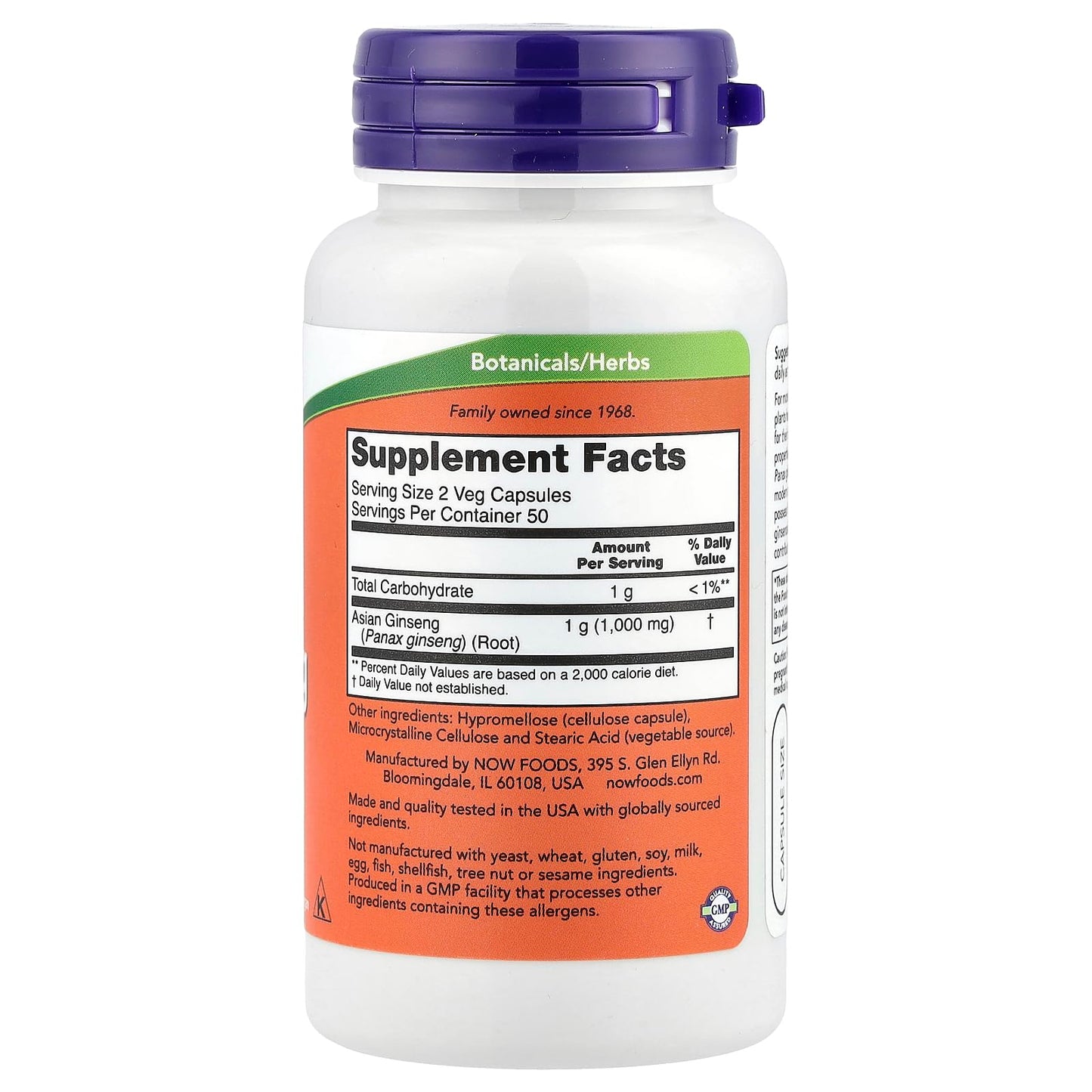 NOW Foods Panax Ginseng Extract Capsules 100