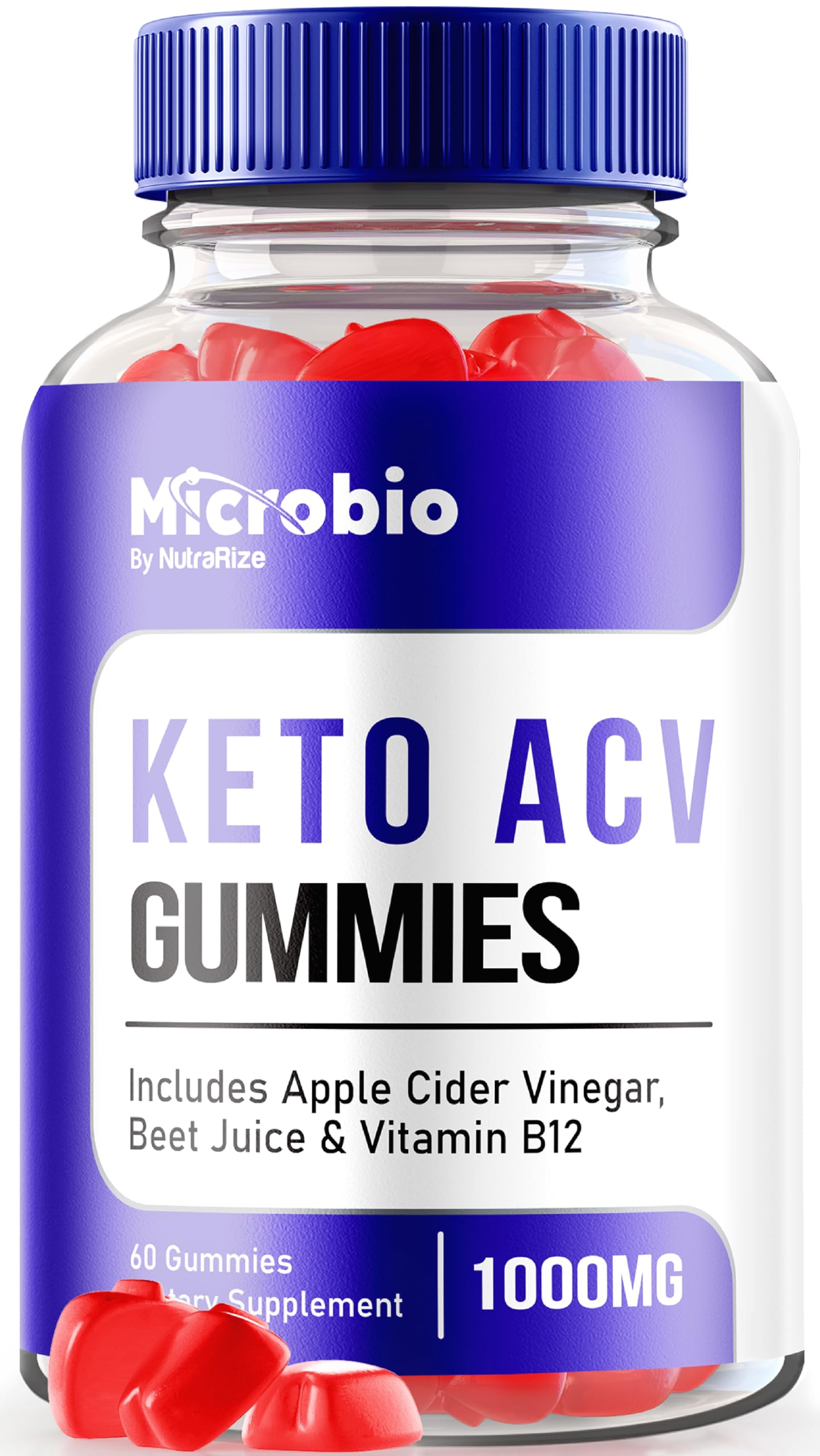 NutraRize MicroBio Keto ACV Gummies, 60 Gummies