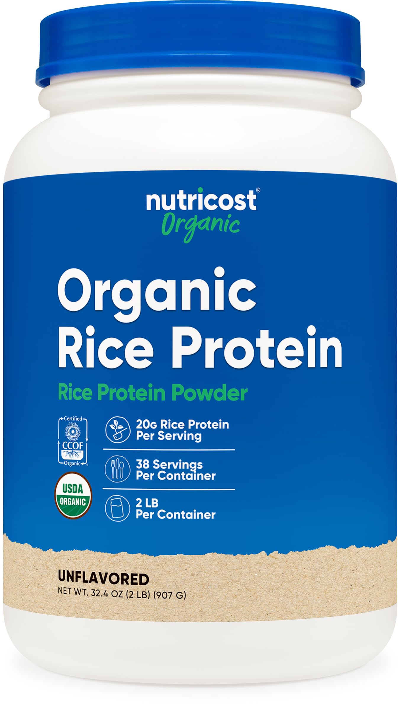 Nutricost Organic Rice Protein Powder 32.4 oz