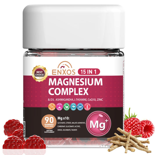 ENXOS 15-in-1 Magnesium Complex Gummies 350 mg/Serv, 90 Count