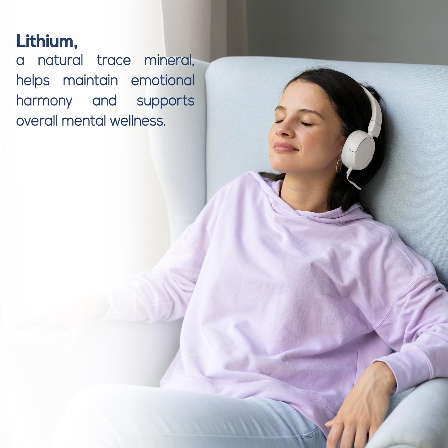HARMONIFY Lithium Orotate 10mg with Magnesium Taurate & L-Tryptophan Capsules, 60 Capsules
