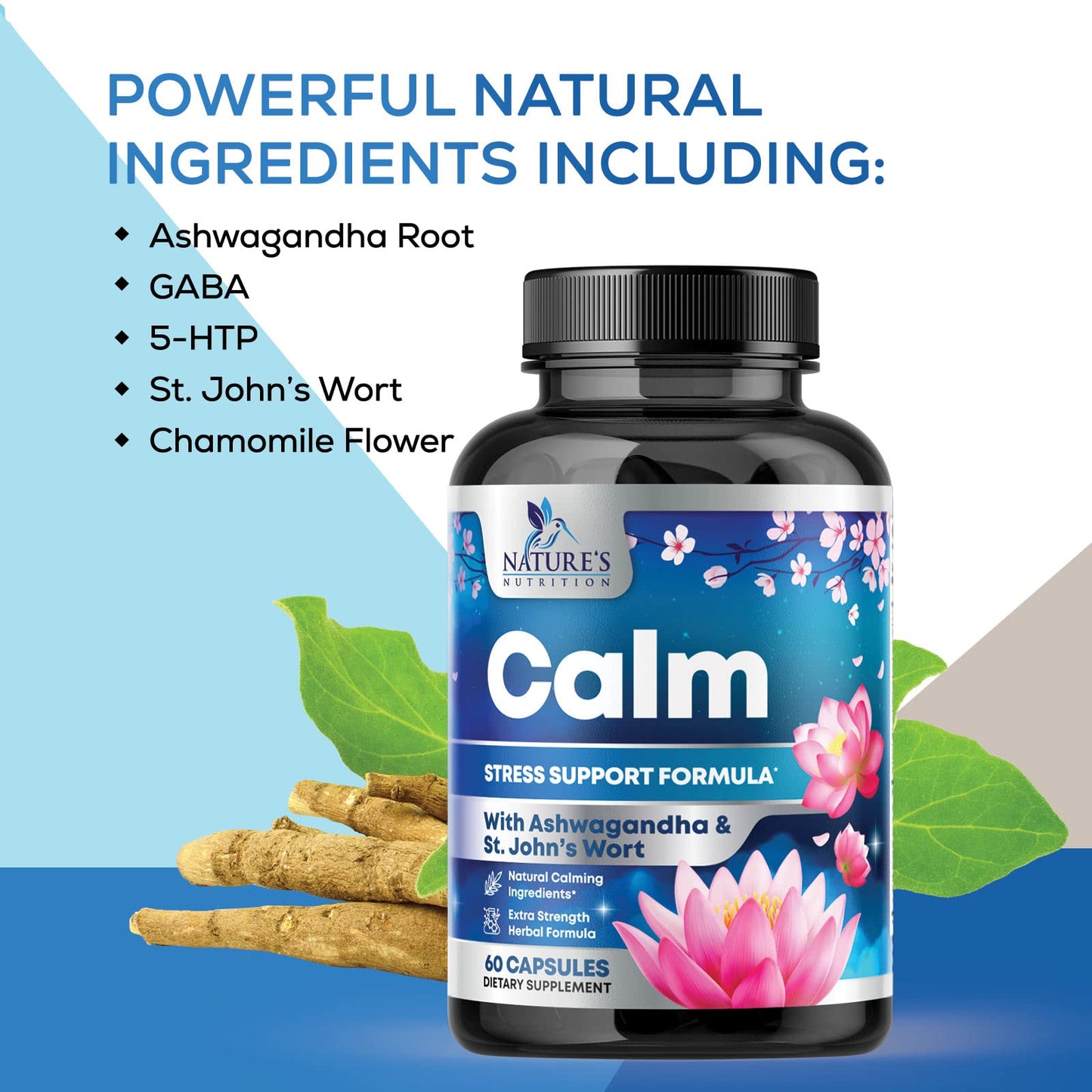 Nature's Nutrition Stress Support Supplement 60 Capsules