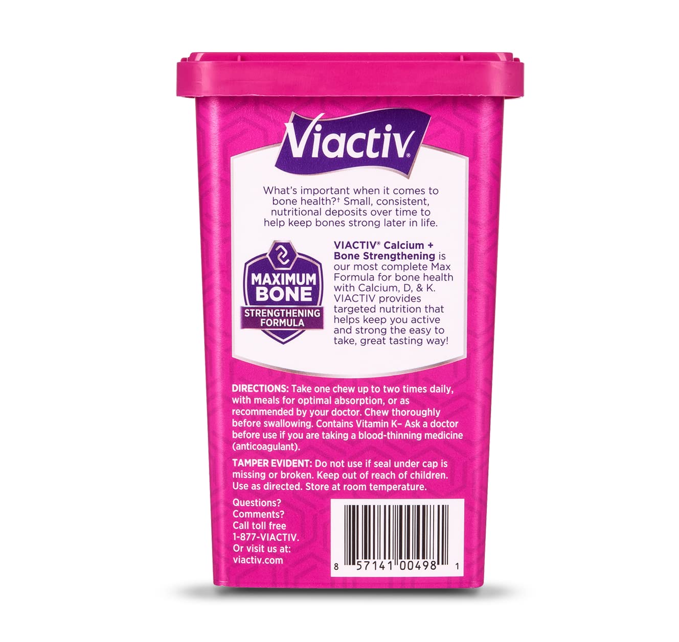 Viactiv Max Formula Calcium + Vitamin D3 Supplement for Bone Health Gummy 600