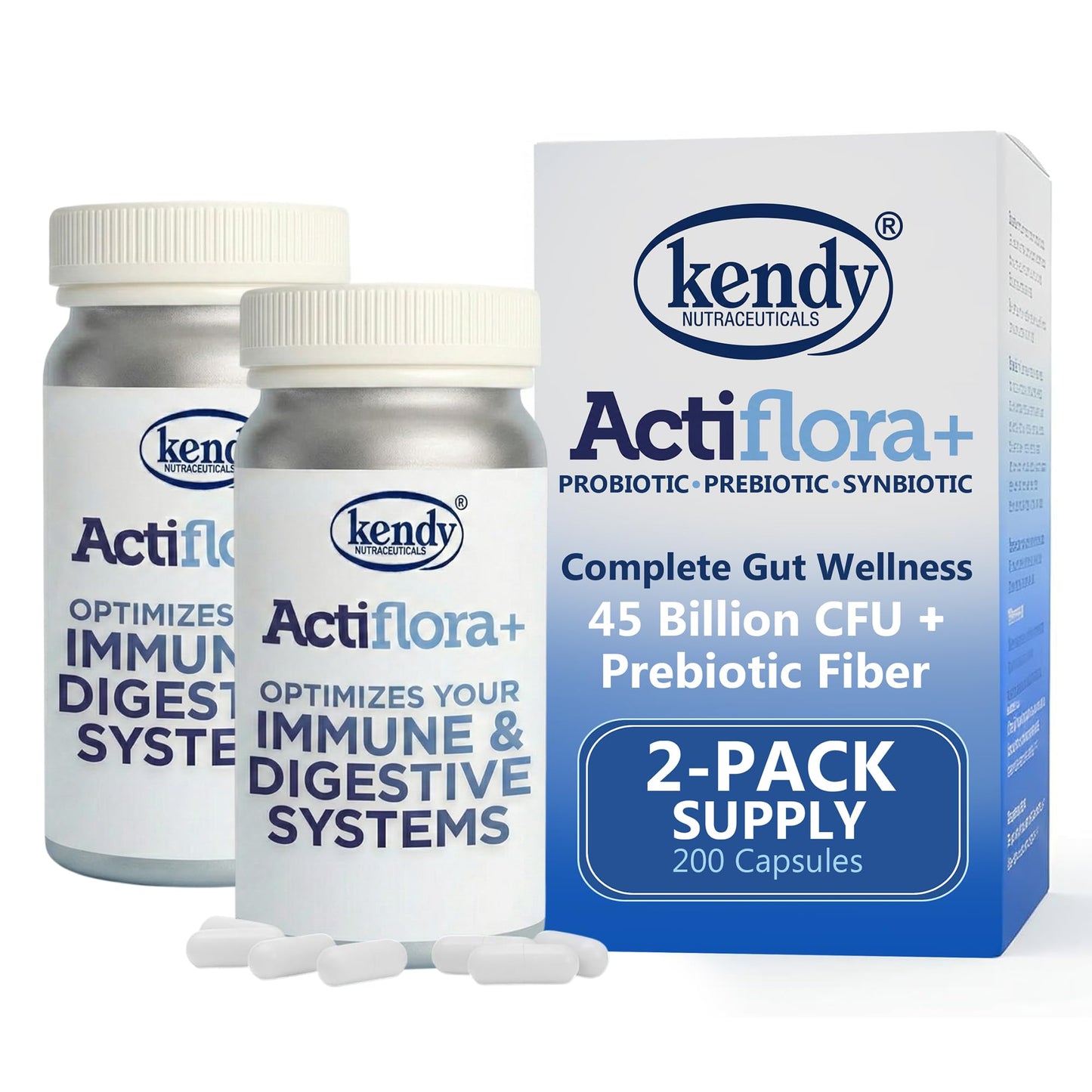 Dr. T Actiflora Probiotic + Prebiotic & Synbiotic Capsules, 200 Capsules