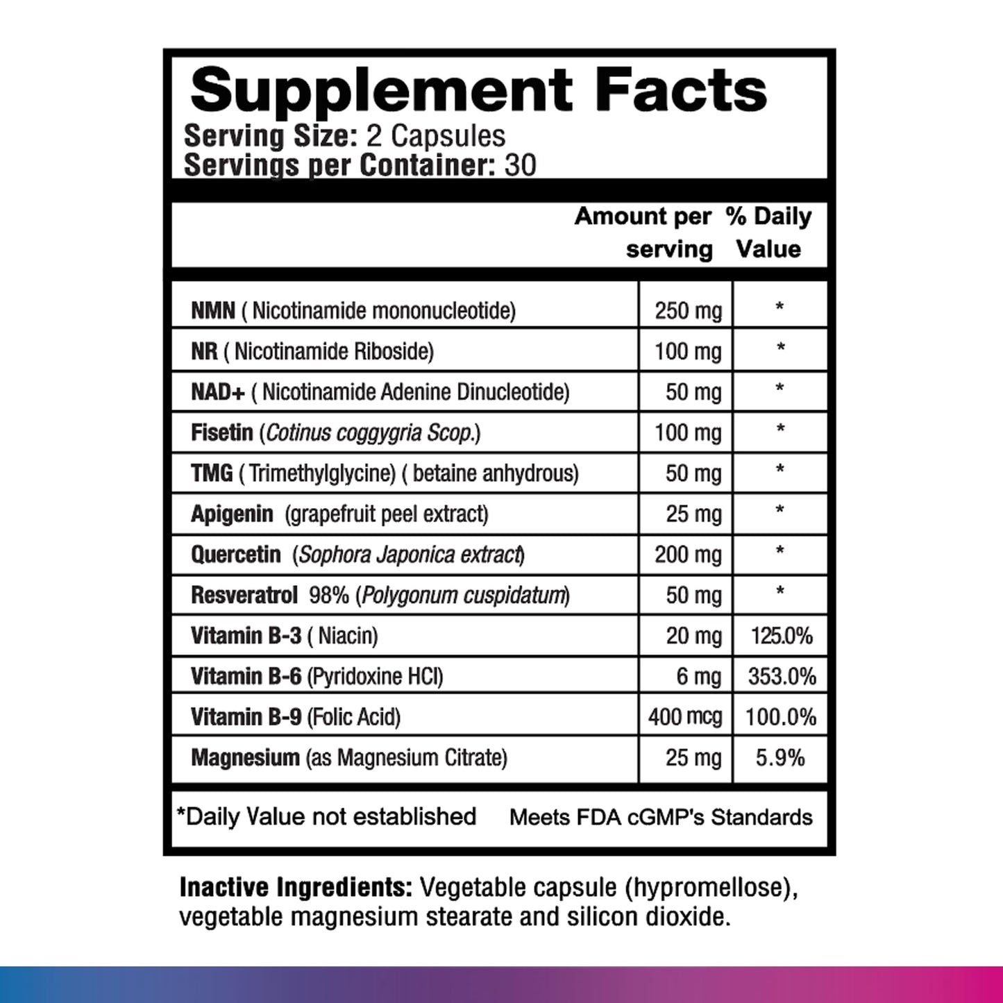 Vitology N.A.D.+ Longevity Cardiovascular Support Supplement with NMN, NR, Resveratrol, Fisetin, Quercetin, TMG & Apigenin, 60 Veggie Capsules