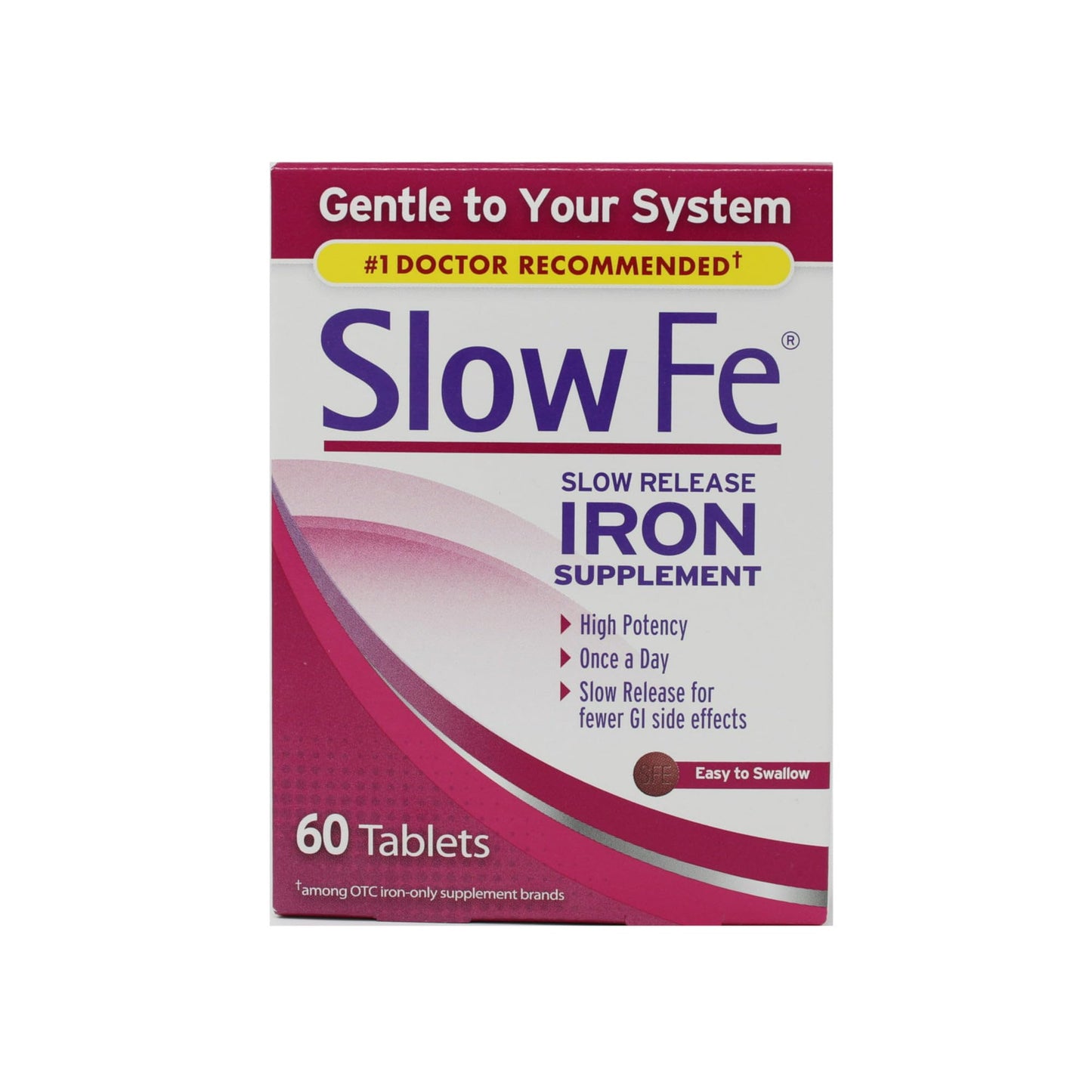 Slow Fe High Potency Iron 45 mg Slow Release Tablets, 180 Tablets