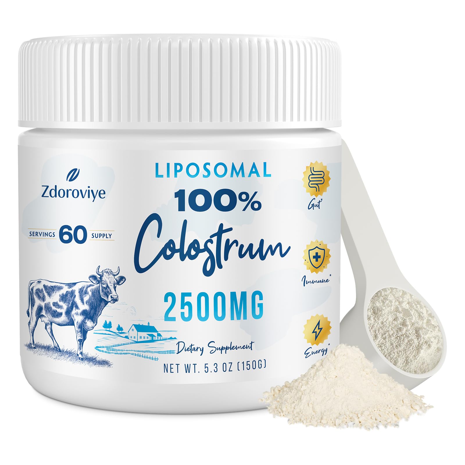 Zdoroviye Liposomal Bovine Colostrum Powder 5.3 Ounce