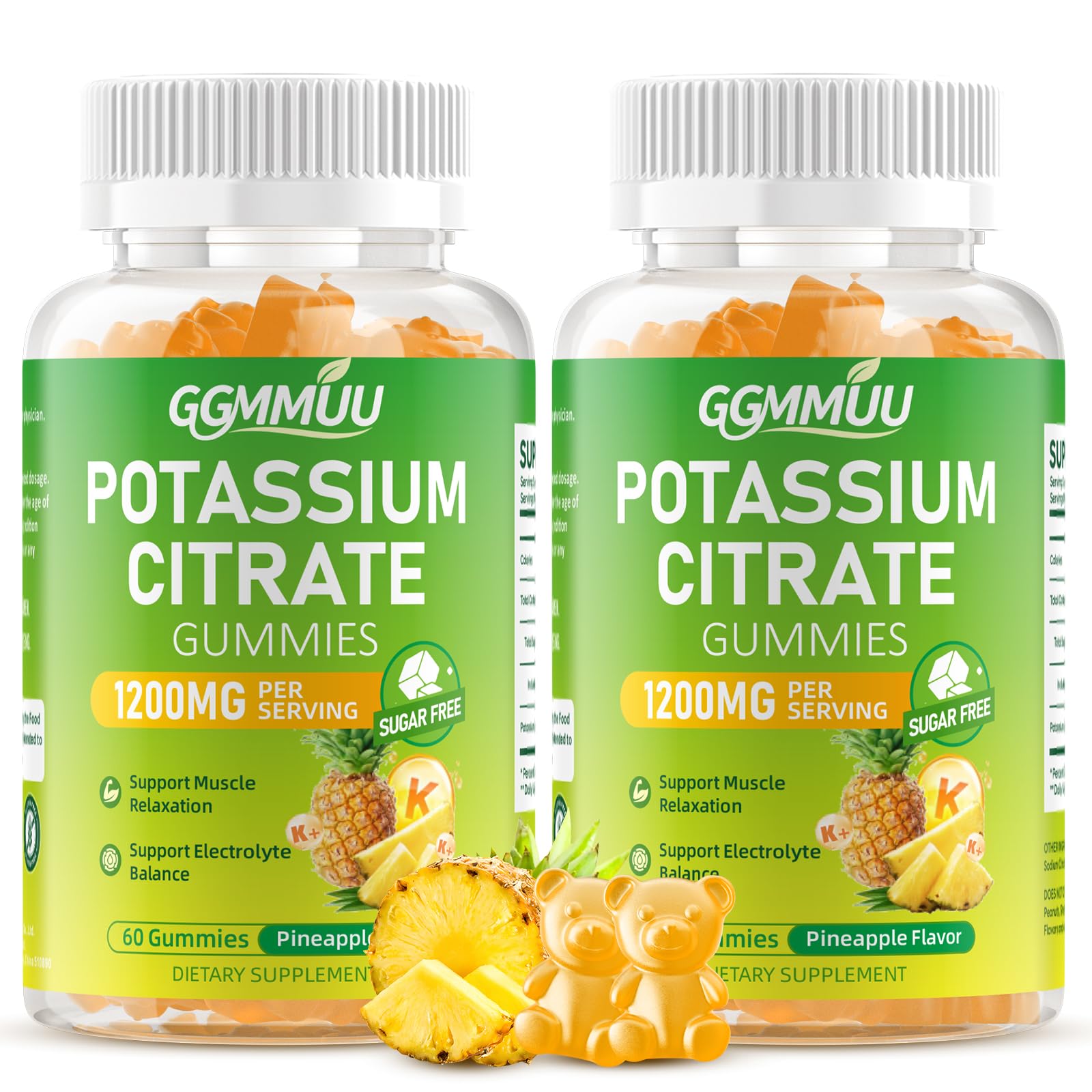 GGMMUU Potassium Citrate Gummies 1200mg 120 Count